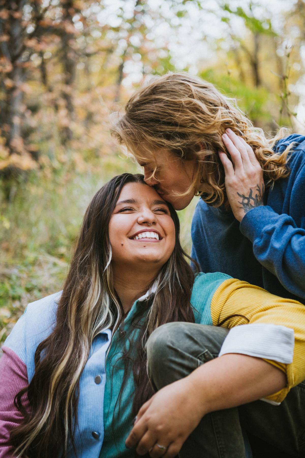 happy couple after proposal in utah