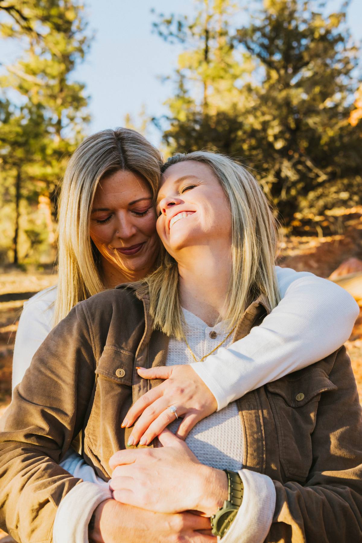 her soon-to-be wife was interested in images with the outdoors wind blowing through their hair in the mountain