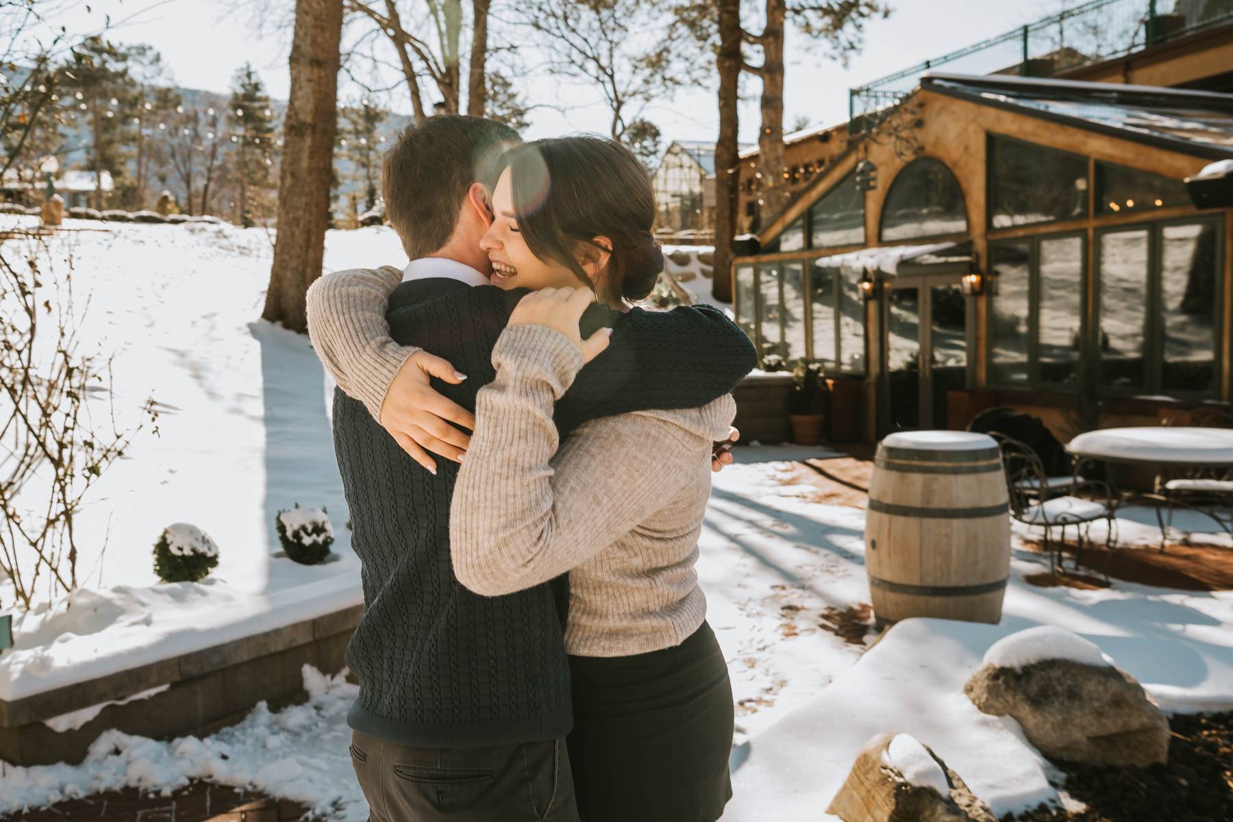 fiances after proposal in utah