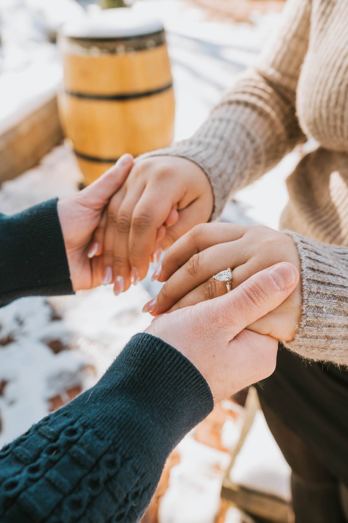 once in a lifetime moment and big moment when photographing proposals near park city