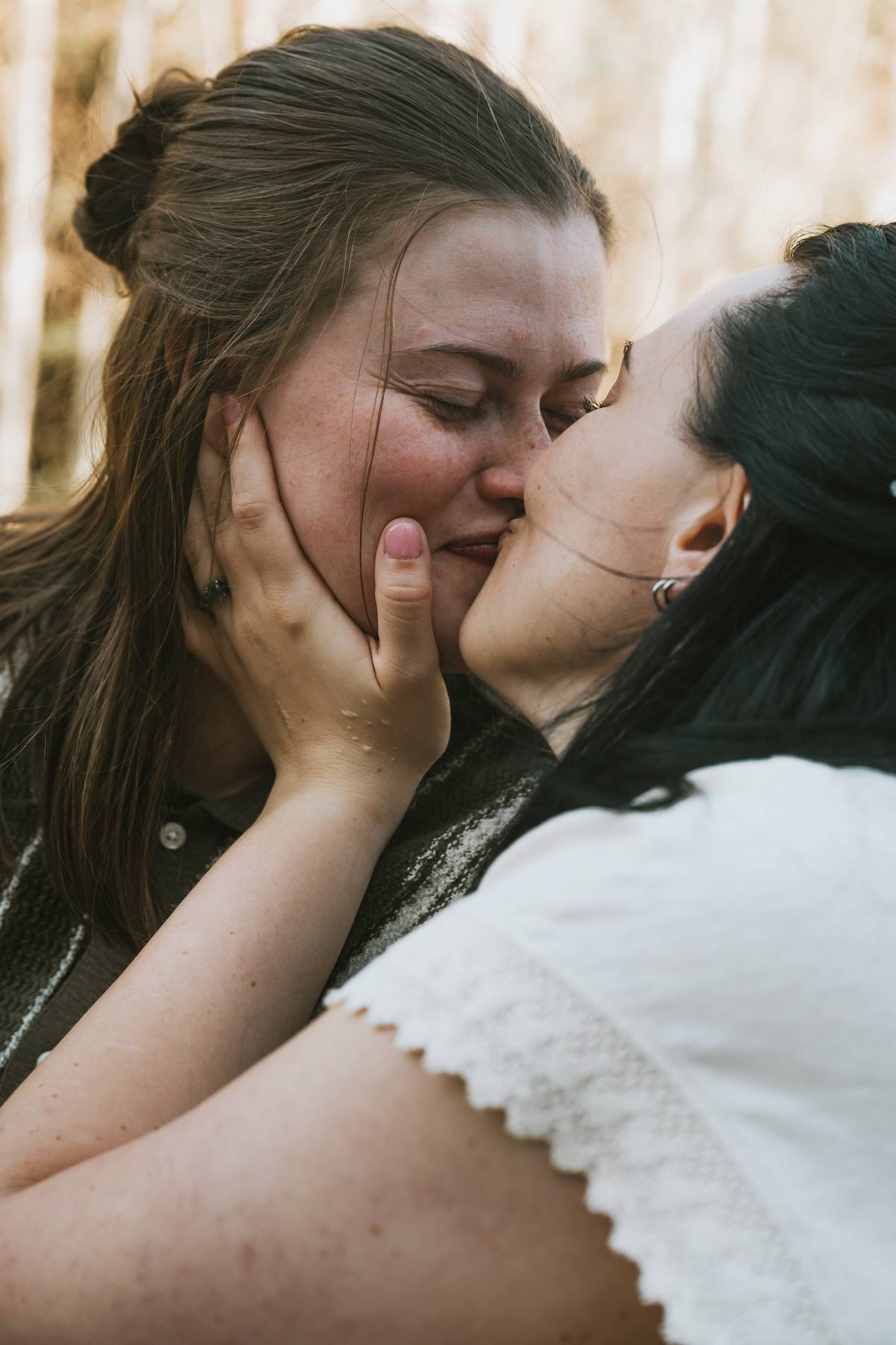 Natural engagement session in the Wasatch Mountains