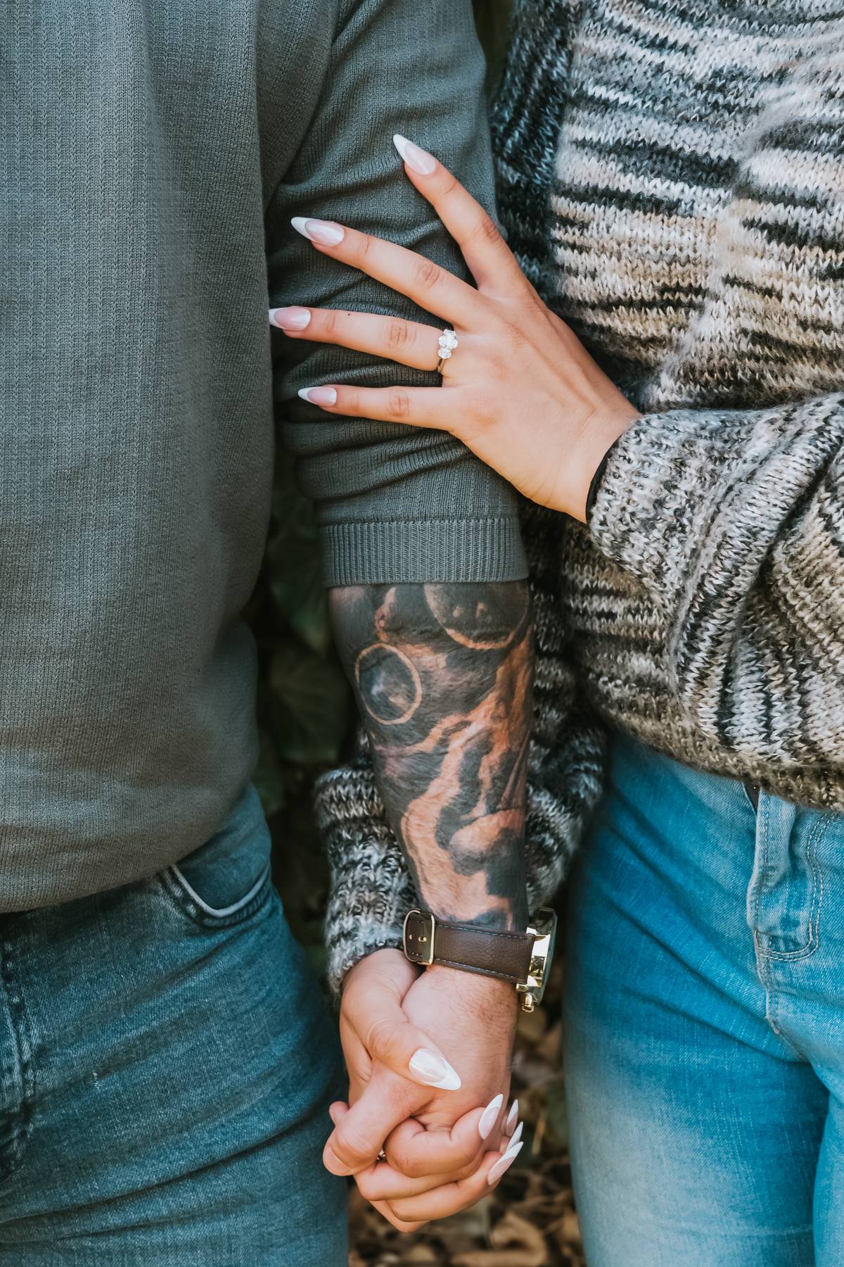 Utah engagement photos at lake with mountain backdrop near Park City